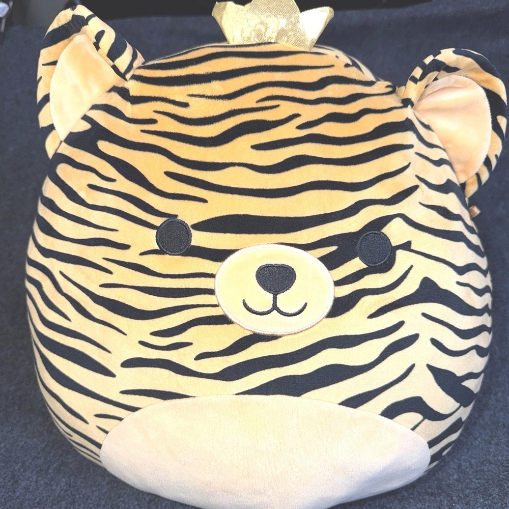 Squishmallows Tina Tiger Plush 16" Large Crown Pillow Soft Toy Collectible